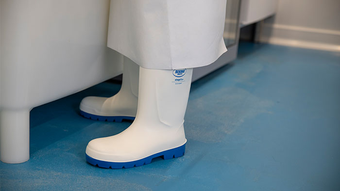 Rubber work boots food processing industry test
